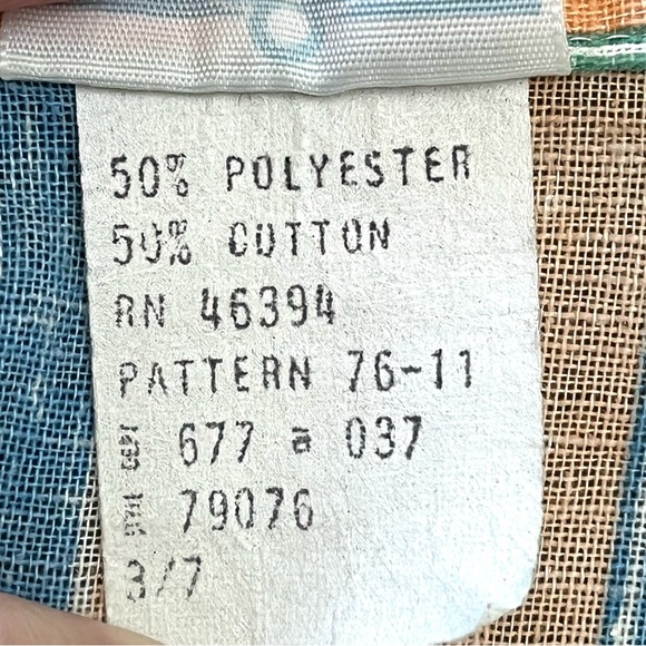 Vintage Kids Sears and Roebuck Cotton Polyester wide lapel stripe button shirt - Picture 3 of 6